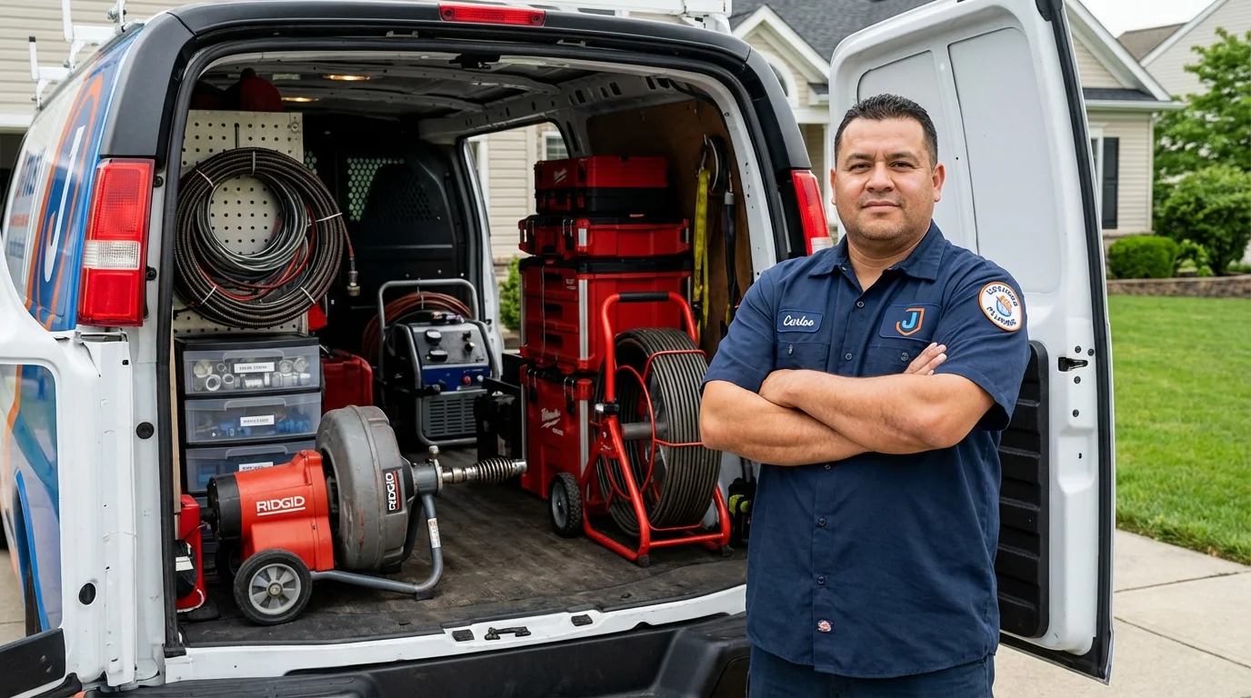 Professional drain cleaning equipment and Johns Plumbing LLC plumber in Ferron